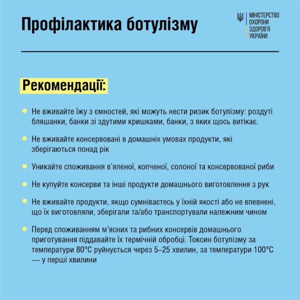 Ботулізм: не просто харчове отруєння, а реальна загроза життю