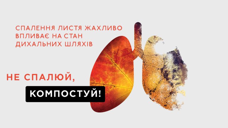 Спалювання опалого листя = шкода для здоров’я та довкілля